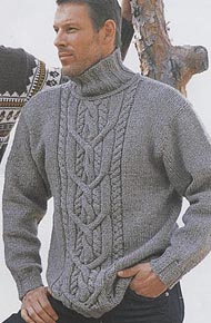 Мужской пуловер спицами D&G